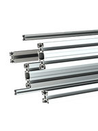 Aluminium-Konstruktionsprofile pulverbeschichtet in Weiß (RAL 9016), erhältlich in mehreren Querschnitten | TailoredRig