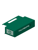 Kabelbox für Sim Rig – Aluminium-Zubehör, leicht gedrehte Ansicht – Farbe Grün | TailoredRig