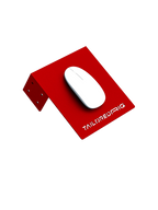 Maus-Halterung für Sim Rig – Vorderansicht, leicht gedreht – Farbe Rot | TailoredRig