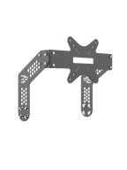 Monitor-Halterung Single-Screen für Sim Rig – Vorderansicht, leicht gedreht – Farbe Basalt | TailoredRig