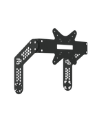 Monitor-Halterung Single-Screen für Sim Rig – Vorderansicht, leicht gedreht – Farbe Schwarz | TailoredRig