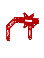 Monitor-Halterung Single-Screen für Sim Rig – leicht gedrehte Ansicht – Farbe Rot | TailoredRig