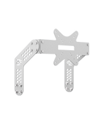 Monitor-Halterung Single-Screen für Sim Rig – Aluminium-Zubehör, leicht gedrehte Ansicht – Farbe Weiß | TailoredRig