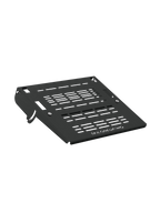 Pedalplatte für Sim Rig – Aluminium-Zubehör, Vorderansicht leicht gedreht – Farbe Schwarz | TailoredRig