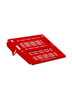 Pedalplatte für Sim Rig – Aluminium-Zubehör, Vorderansicht leicht gedreht – Farbe Rot | TailoredRig