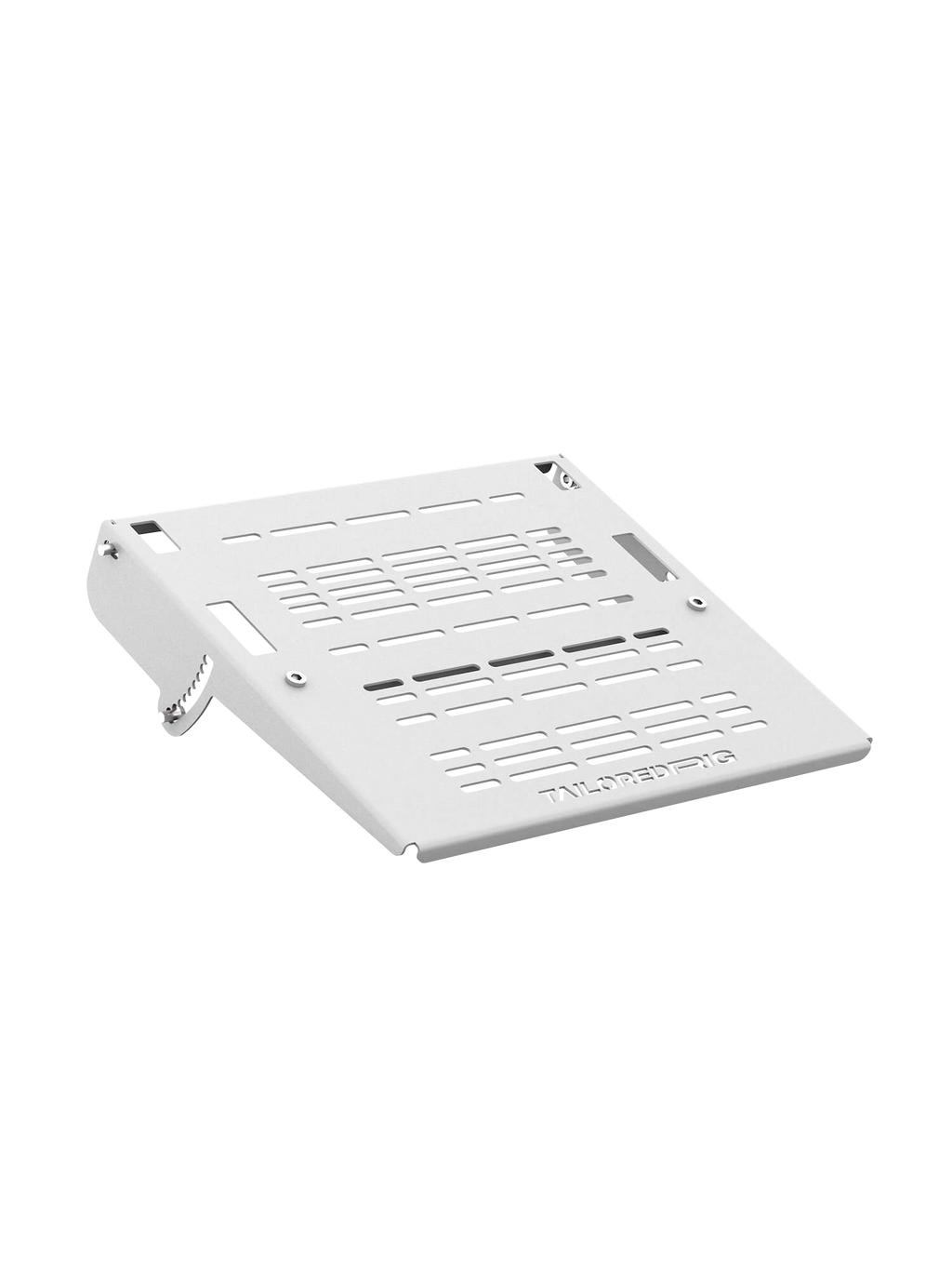 `Pedalplatte für Sim Rig – Zubehöransicht leicht gedreht – Farbe Weiß | TailoredRig