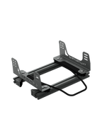 Sitzschienen-System für Sim Rig – Vorderansicht leicht gedreht – Farbe Basalt | TailoredRig