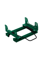 Sitzschienen-System für Sim Rig – Aluminium-Zubehör, leicht gedrehte Ansicht – Farbe Grün | TailoredRig