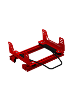 Sitzschienen-System für Sim Rig – Zubehöransicht leicht gedreht – Farbe Rot | TailoredRig
