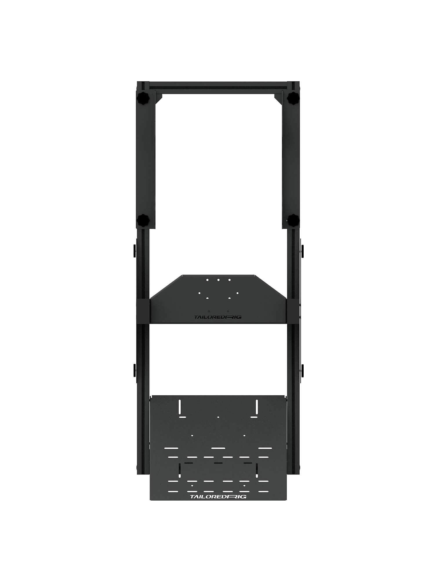 SRR1000 Sim Rig – Draufsicht auf Aluminium-Profilrahmen & Aufbau – Farbe Schwarz | TailoredRig