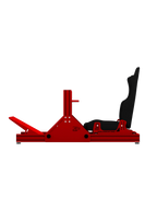 SRR1000 Sim Rig aus Aluminium – Seitenansicht mit Sparco Sitz – Farbe Rot | TailoredRig
