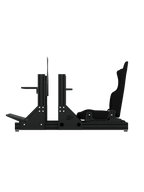 SRR2000 Sim Rig aus Aluminium – Seitenansicht mit Rennsitz – Farbe Schwarz | TailoredRig