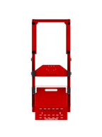 SRR2000 Sim Rig – Draufsicht auf Aufbau & Aluminiumprofile – Farbe Rot | TailoredRig