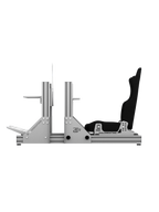 SRR2000 Sim Rig aus Aluminium – Seitenansicht mit Rennsitz – Farbe Weiß | TailoredRig