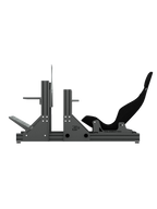 SRR3000 Sim Racing Cockpit aus Aluminium – Seitenansicht mit Sitz – Farbe Basalt | TailoredRig