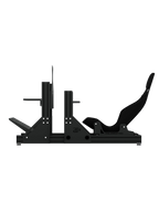 SRR3000 Sim Racing Cockpit aus Aluminium – Seitenansicht mit Sitz – Farbe Schwarz | TailoredRig
