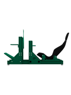 SRR3000 Sim Racing Cockpit aus Aluminium – Seitenansicht mit Sitz – Farbe Grün | TailoredRig