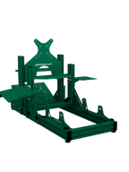 SRR3000 Sim Rig – Rückansicht mit Bildschirmhalterung & Zubehör – Farbe Grün | TailoredRig