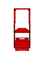 SRR3000 Sim Rig – Draufsicht auf Chassis & Pedalplatte – Farbe Rot | TailoredRig
