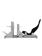 SRR3000 Sim Racing Cockpit aus Aluminium – Seitenansicht mit Sitz – Farbe Weiß | TailoredRig