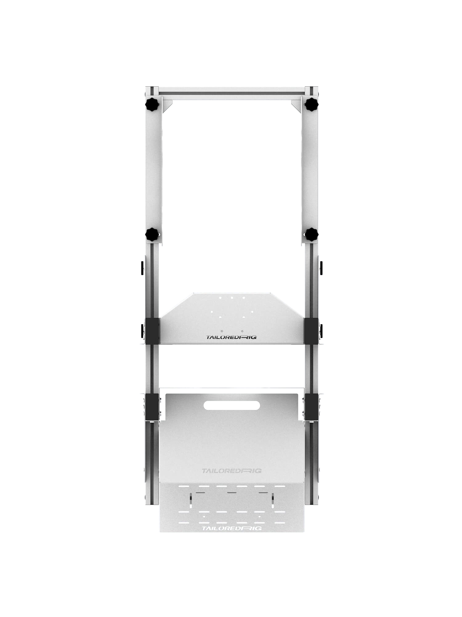 SRR3000 Sim Rig – Draufsicht auf Chassis & Pedalplatte – Farbe Weiß | TailoredRig