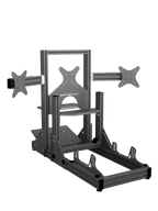 SRR4000 Sim Racing Cockpit – Rückansicht mit Triple-Screen – Farbe Basalt | TailoredRig