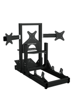 SRR4000 Sim Racing Cockpit – Rückansicht mit Triple-Screen – Farbe Schwarz | TailoredRig