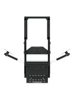 SRR4000 Sim Rig – Draufsicht auf Triple-Screen-Aufbau & Aluminiumrahmen – Farbe Schwarz | TailoredRig