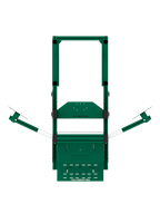 SRR4000 Sim Rig – Draufsicht auf Triple-Screen-Aufbau & Aluminiumrahmen – Farbe Grün | TailoredRig