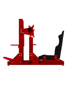 SRR4000 Sim Rig – Seitenansicht mit Triple-Screen-Halterung – Farbe Rot | TailoredRig