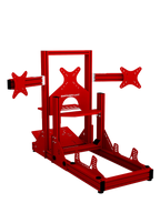 SRR4000 Sim Racing Cockpit – Rückansicht mit Triple-Screen – Farbe Rot | TailoredRig