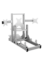 SRR4000 Sim Racing Cockpit – Rückansicht mit Triple-Screen – Farbe Weiß | TailoredRig