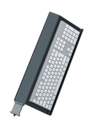 Tastatur-Halterung für Sim Rig – Vorderansicht, leicht gedreht – Farbe Basalt | TailoredRig