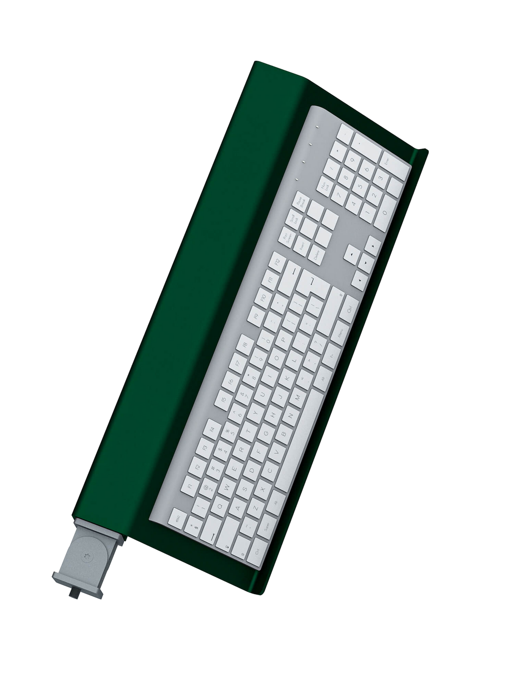 Tastatur-Halterung für Sim Rig – Vorderansicht, leicht gedreht – Farbe Grün | TailoredRig