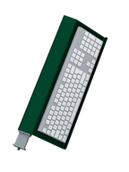 Tastatur-Halterung für Sim Rig – Vorderansicht, leicht gedreht – Farbe Grün | TailoredRig