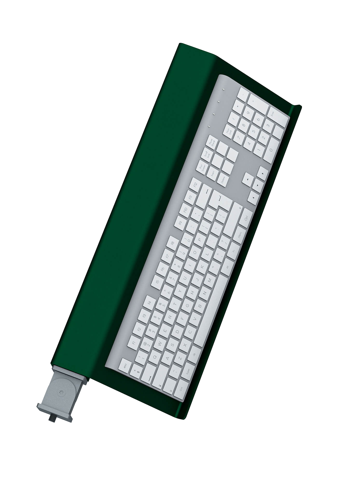 Tastatur-Halterung für Sim Rig – Vorderansicht, leicht gedreht – Farbe Grün | TailoredRig