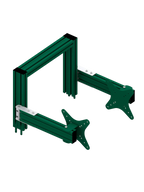 Triple-Screen-Halterung für Sim Rig – Aluminium-Halterung, leicht gedreht – Farbe Grün | TailoredRig