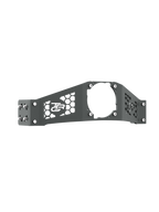 Wheelbase Mount Asetek für Sim Rig – Aluminium-Halterung, Vorderansicht leicht gedreht – Farbe Basalt