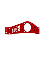 Wheelbase Mount Simucube für Sim Rig – Aluminium-Halterung, leicht gedrehte Ansicht – Farbe Rot | TailoredRig