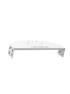 Wheelbase Mount Universal für Sim Rig – Aluminium-Halterung, leicht gedrehte Ansicht – Farbe Weiß | TailoredRig